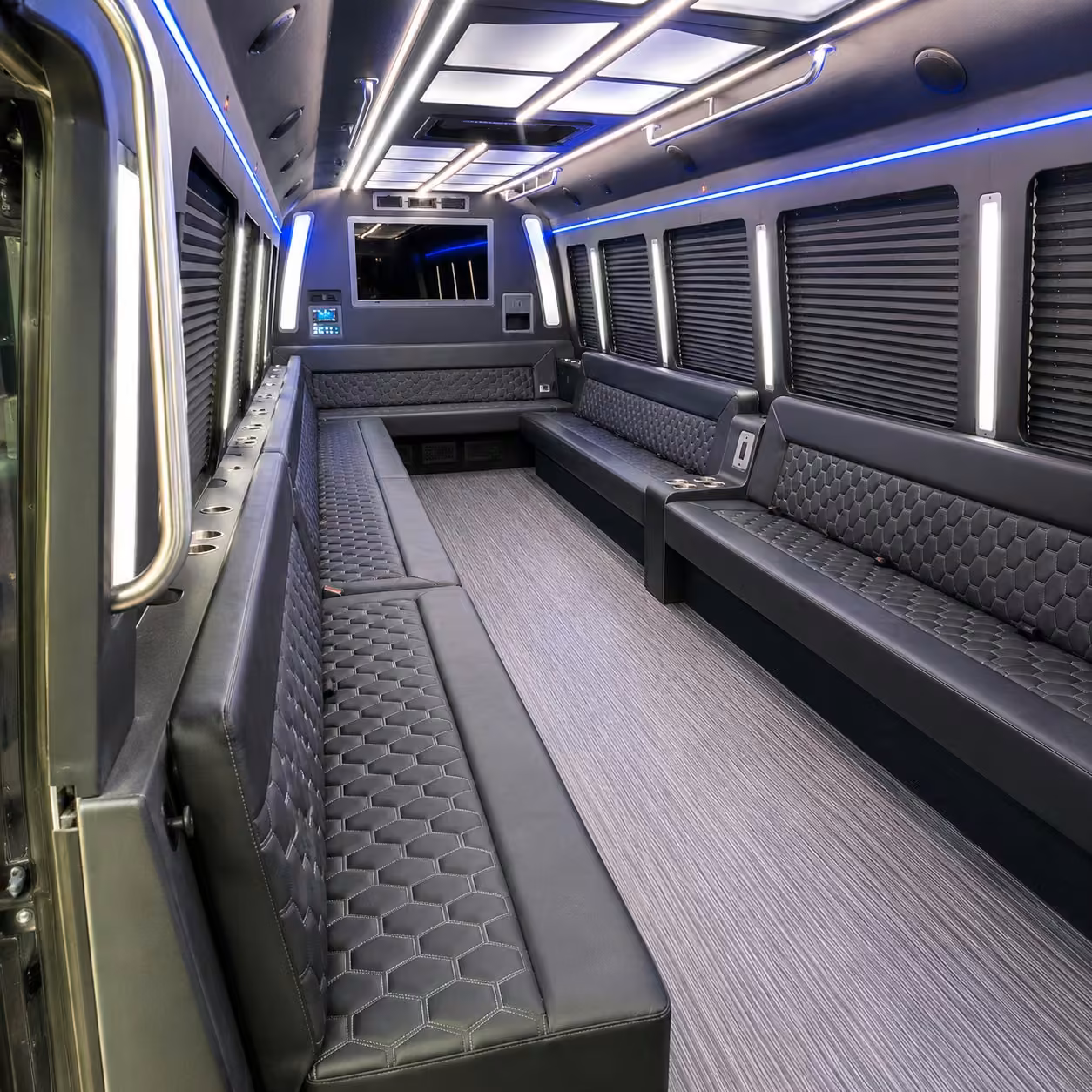 40 passenger party bus interior